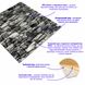 Панель стінова самоклеюча декоративна 3D під чорний камінь Катеринославський 700х770х5мм (040), Черный, Чорний