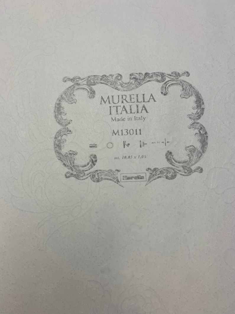 Шпалери вінілові на флізеліновій основі Zambaiti Parati Murella Italia сірий 1,06 х 10,05м (M13011)