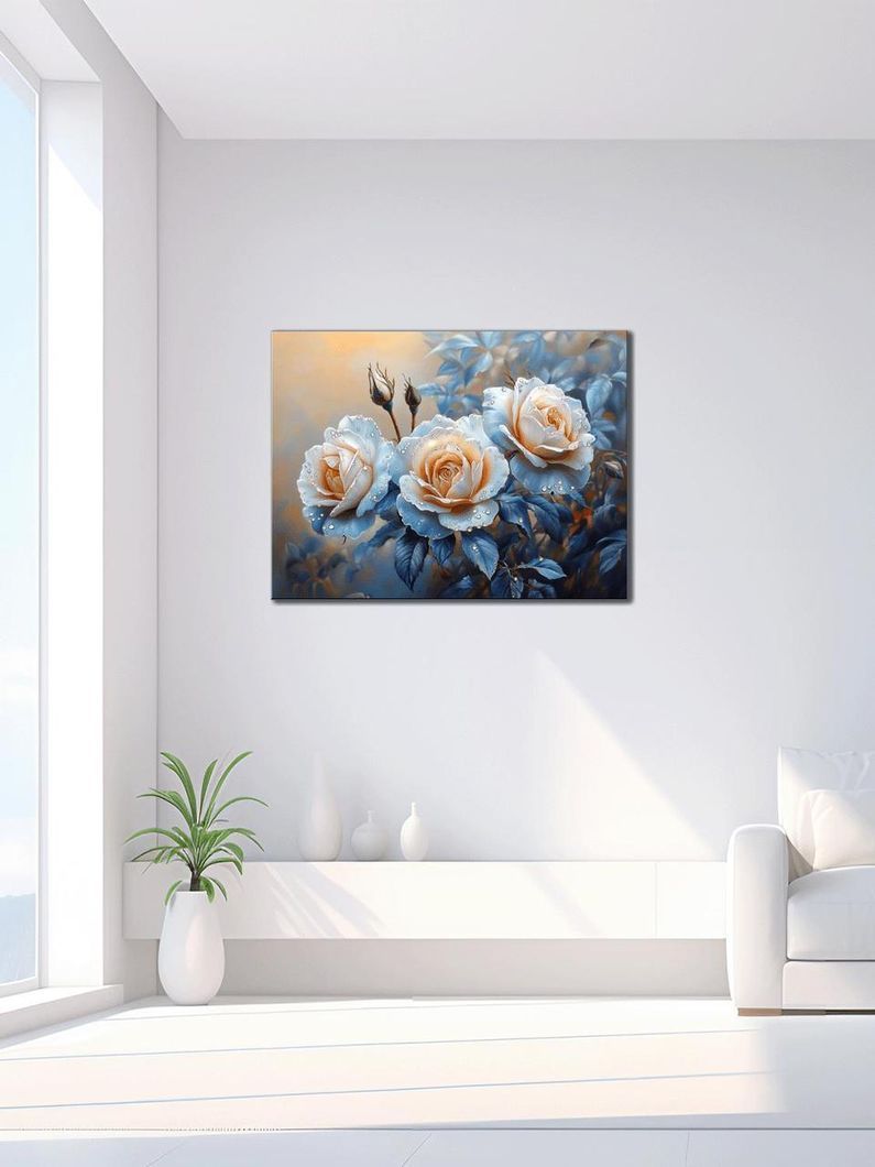 Картина на холсте МАKO " Персиковые розы" 50x70 см MK10623_5070