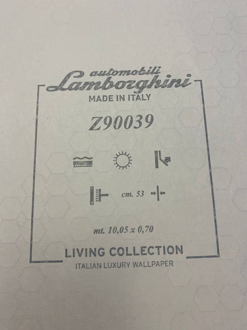 Шпалери вінілові на флізеліновій основі Zambaiti Parati Lamborghini 2 сірий 0,70 х 10,05м (Z90039)