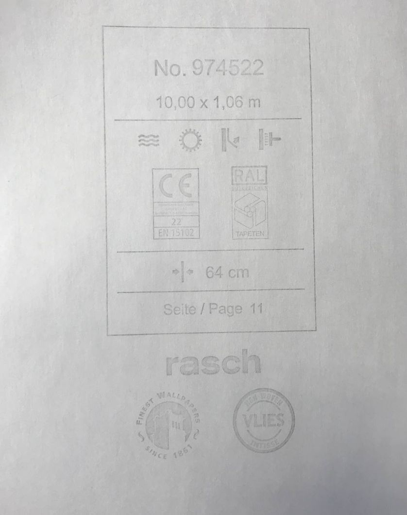 Обои виниловые на флизелиновой основе Rasch Clouds зелёный 1,06 х 10,00м (974522)