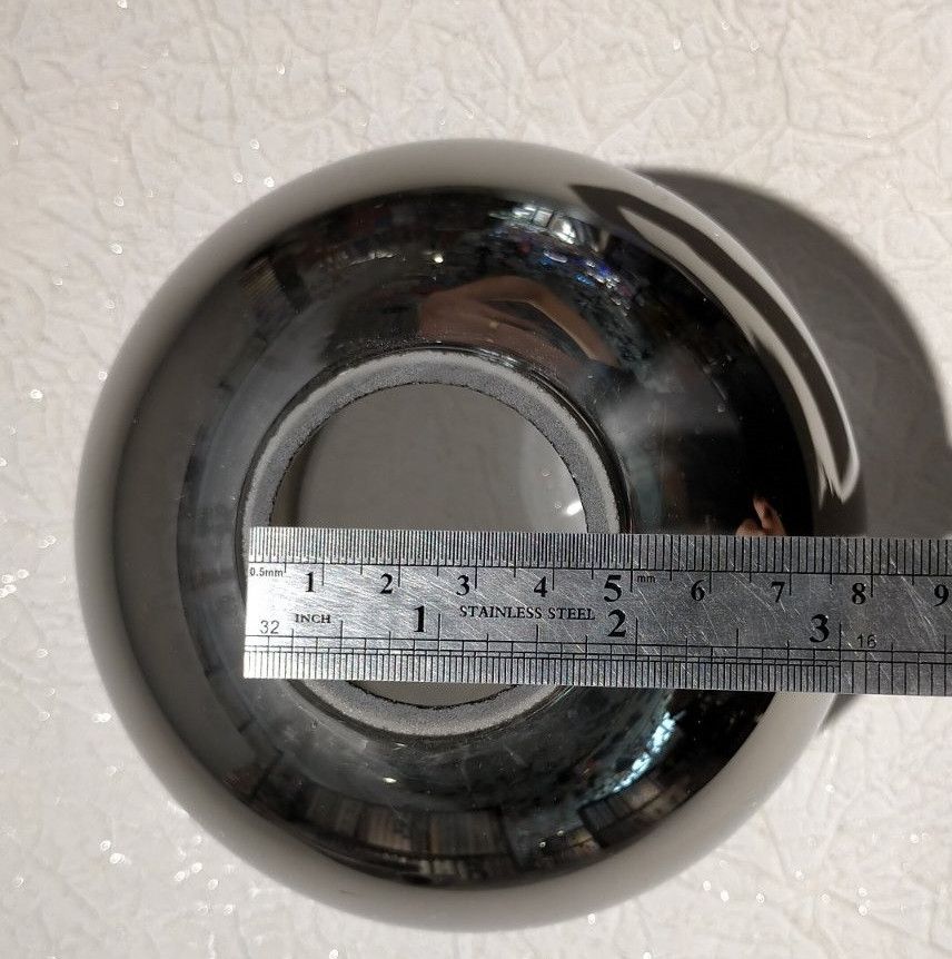 Плафон люстри діаметр верхнього отвору 4,5 см висота 12 см дзеркальні, Серый, Сірий