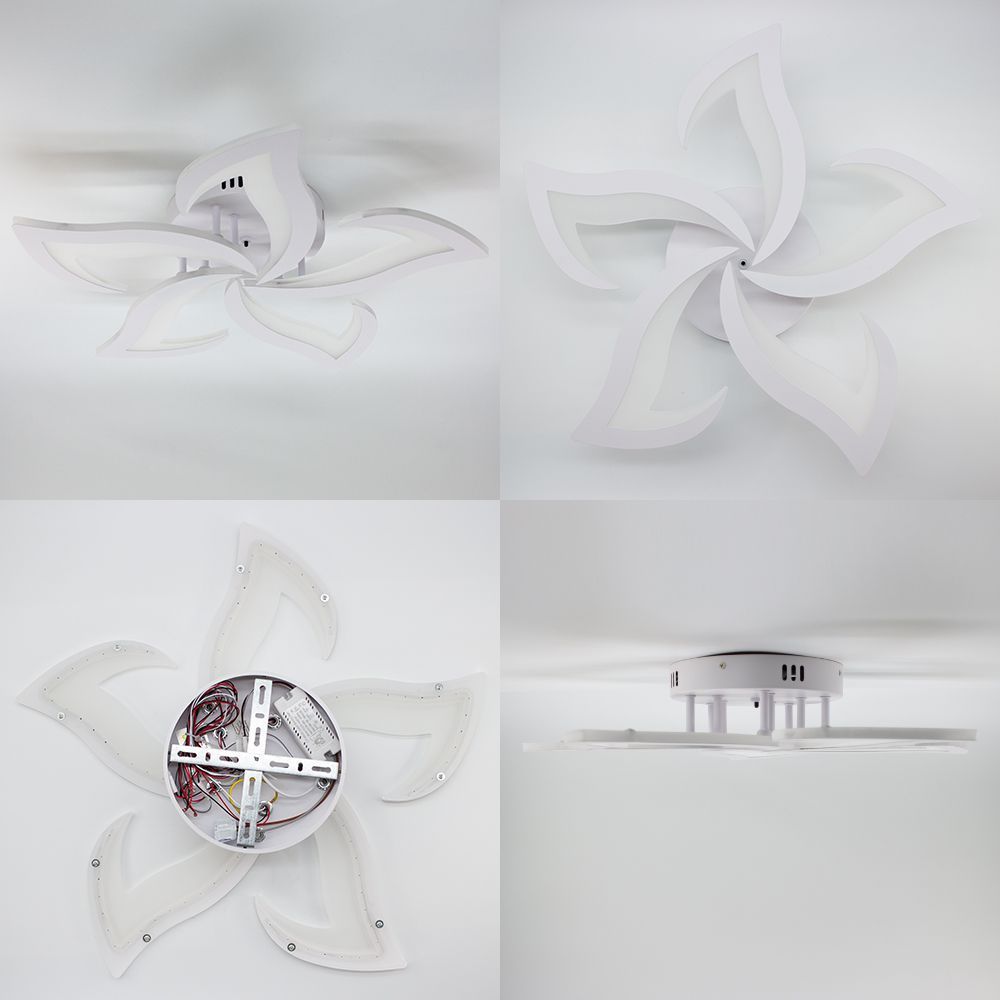 Керована світлодіодна люстра ELLA 50W 5F 600x95-WHITE-220-IP20, Білий