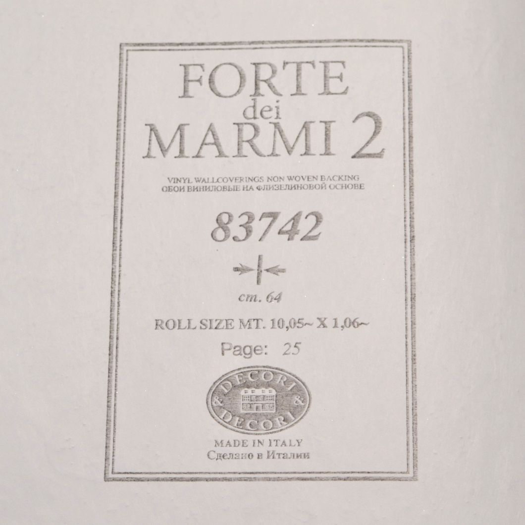 Шпалери вінілові на флізеліновій основі Decori & Decori Forte Dei Marmi 2 шампань 1,06 х 10,05м (83742)