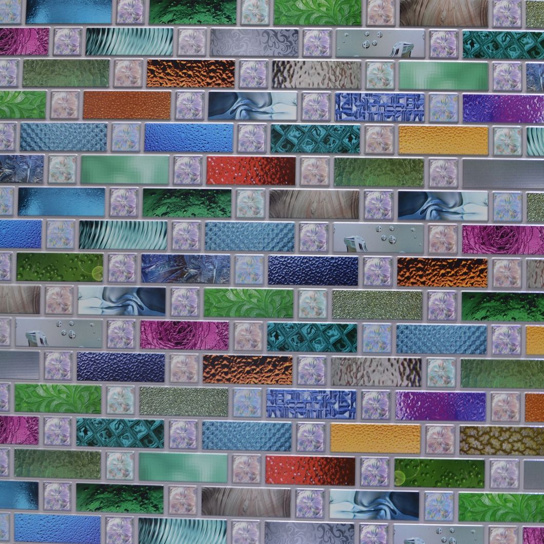 Стеновые панели мозаика «Радуга» в интерьере