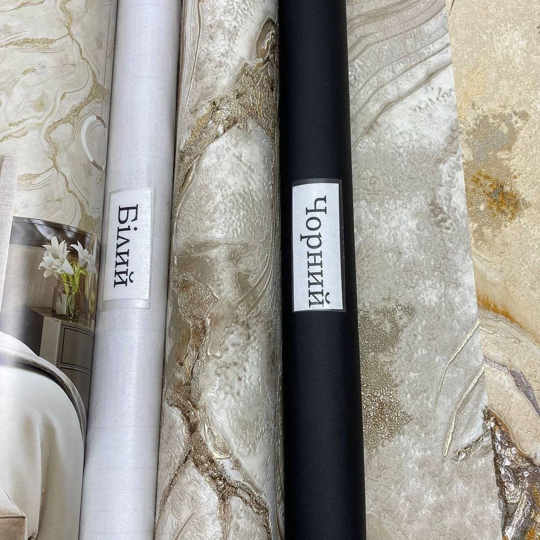Обои виниловые на флизелиновой основе Emiliana Parati Carrara тёмно-бежевый 1,06 х 10,05м (84652)