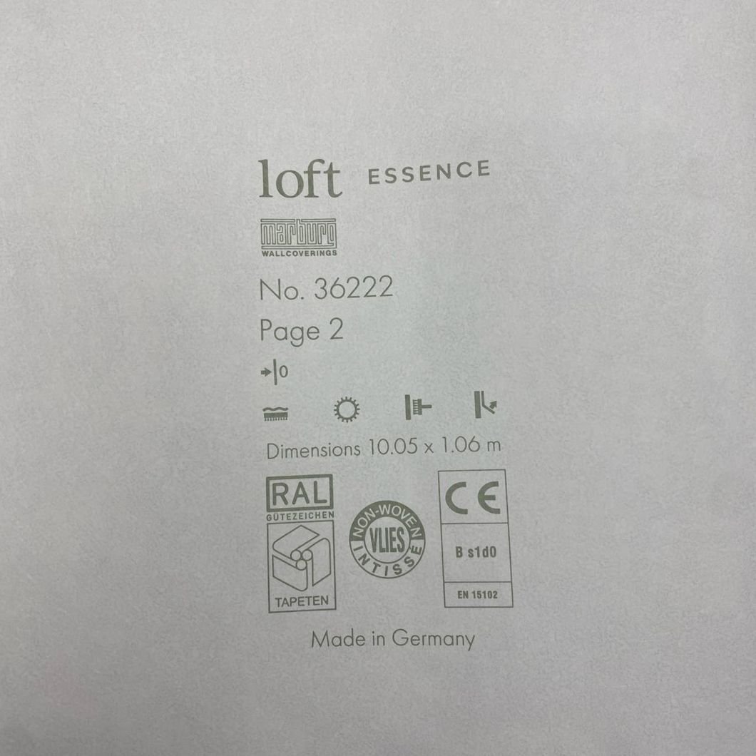 Обои виниловые на флизелиновой основе Marburg Loft Essence бежевый 1,06 х 10,05м (36222)