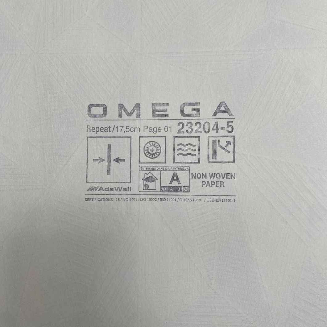 Обои виниловые на флизелиновой основе OMEGA AdaWall тёмно-серый 1,06 х 10,05м (23204-5)