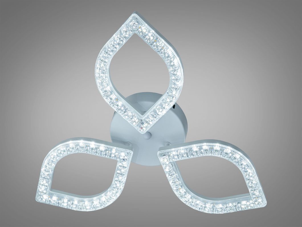 Стельова LED люстра MX4773 білий 45W три плафони акриловий розсіювач