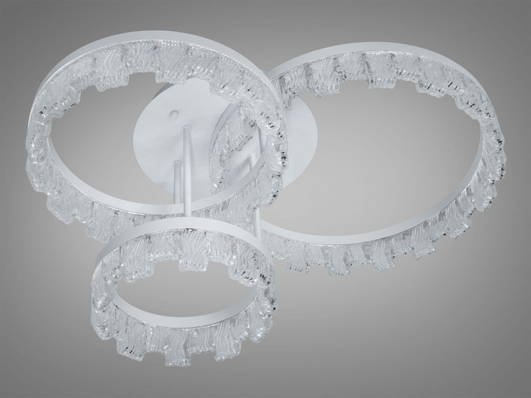 Люстра потолочная LED Diasha MX78204 белая 87 Вт акриловые кольца