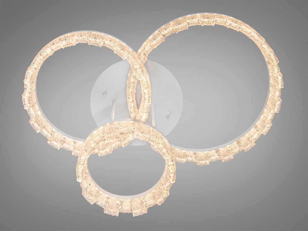 Люстра потолочная LED Diasha MX78204 белая 87 Вт акриловые кольца