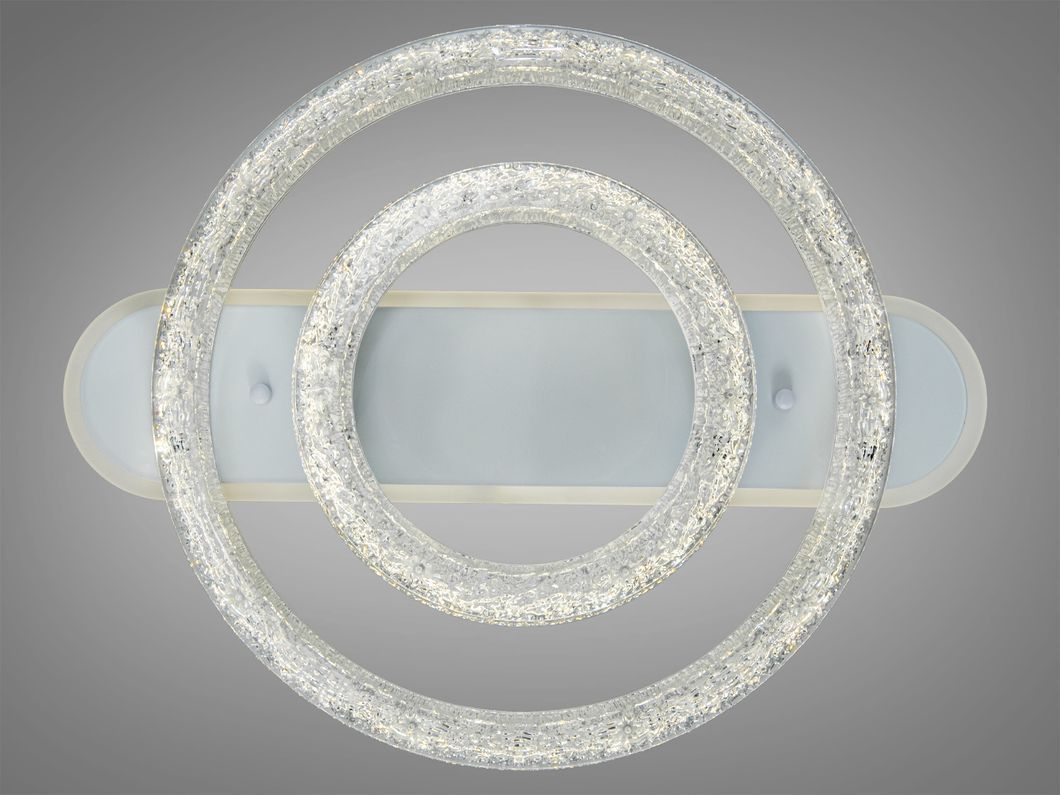 Потолочная LED люстра 2 кольца белая 80W пульт