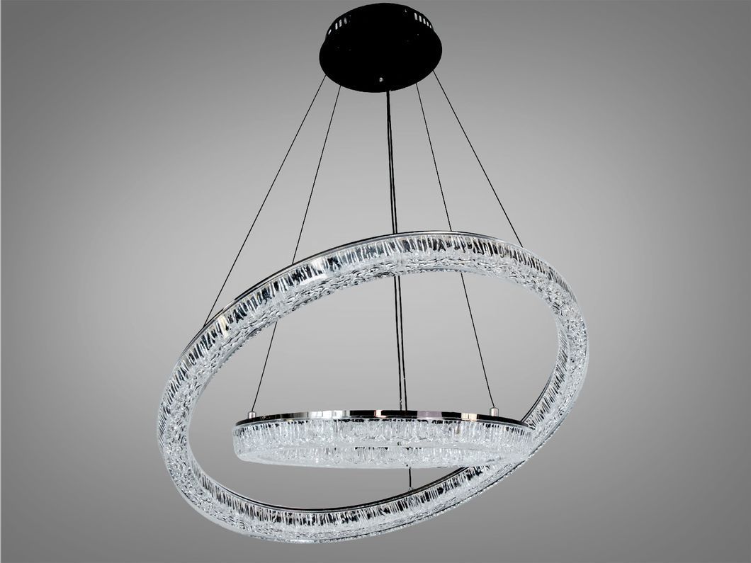 Подвесная люстра LED три кольца золото 125 Вт