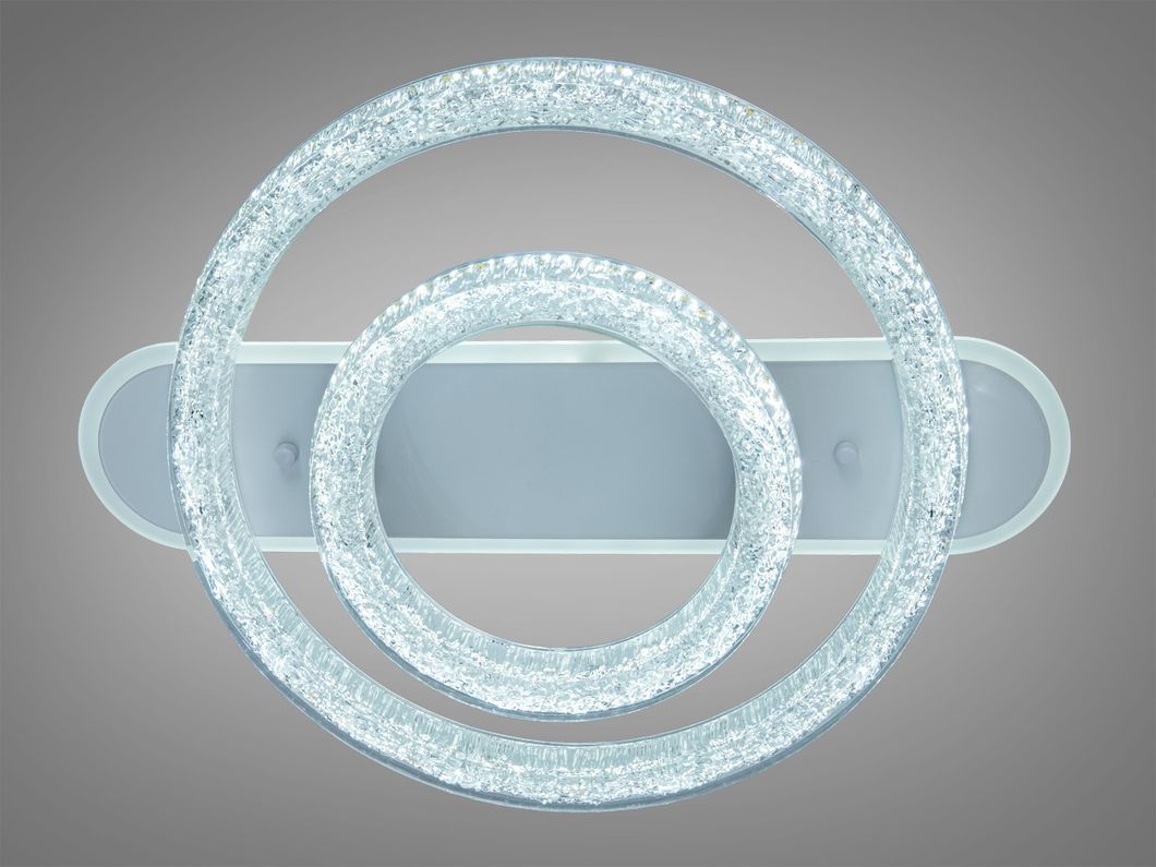 Потолочная LED люстра 2 кольца белая 80W пульт