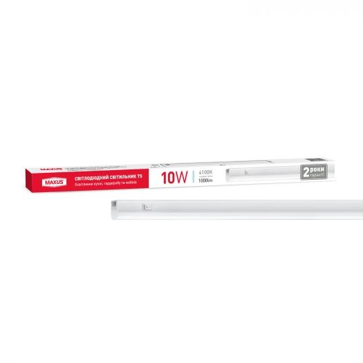 Світильник світлодіодний лінійний Maxus T5 10W 4100K 600mm ( 1-MT5-0610 ), Білий, Білий