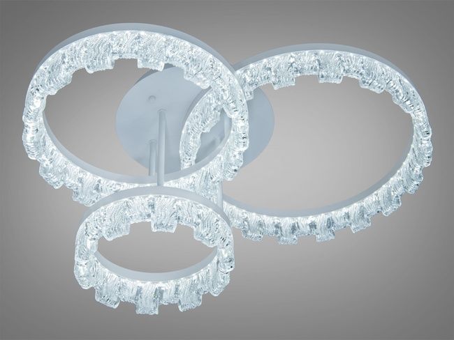 Люстра стельова LED Diasha MX78204 біла 87 Вт кільця з акрилу