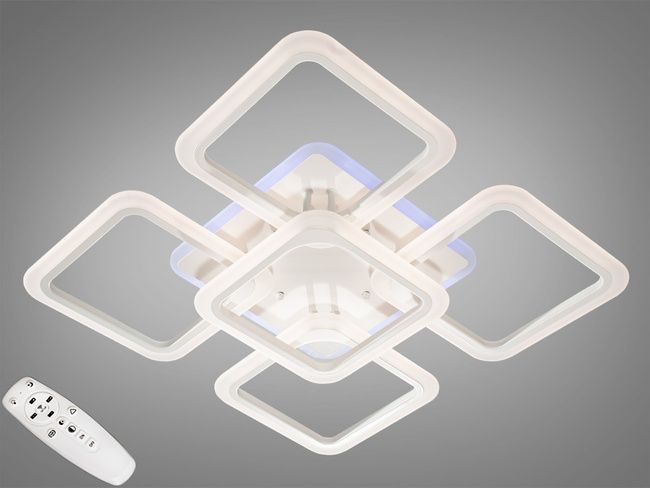Потолочная LED люстра с димером и цветной подсветкой 125W
