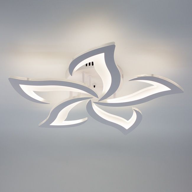Керована світлодіодна люстра ELLA 50W 5F 600x95-WHITE-220-IP20, Білий