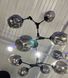 Люстра в стиле Loft - "Молекула" на 8 ламп, Черный, Черный