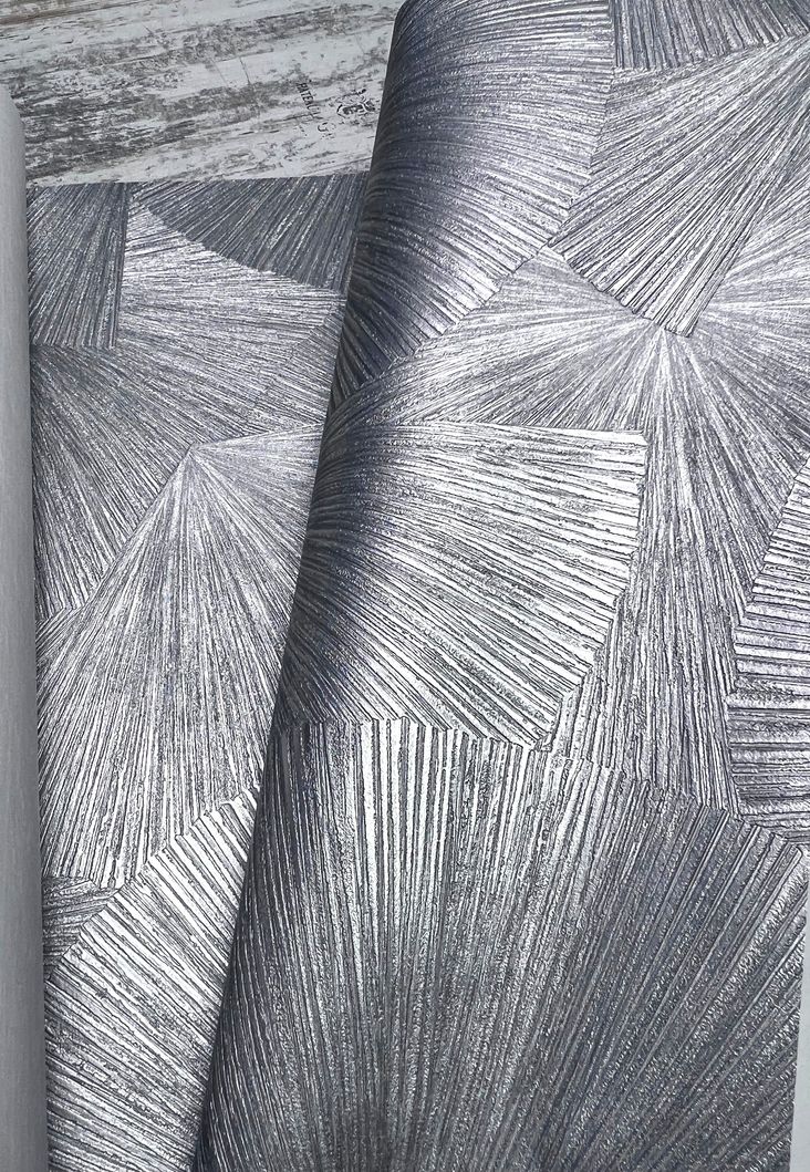 Обои виниловые на флизелиновой основе Erismann Fashion for Walls 3 серебристый 1,06 х 10,05м (12099-29)