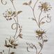Обои бумажные Континент Деми коричневые цветы на белом фоне 0,53 х 10,05м (1264)