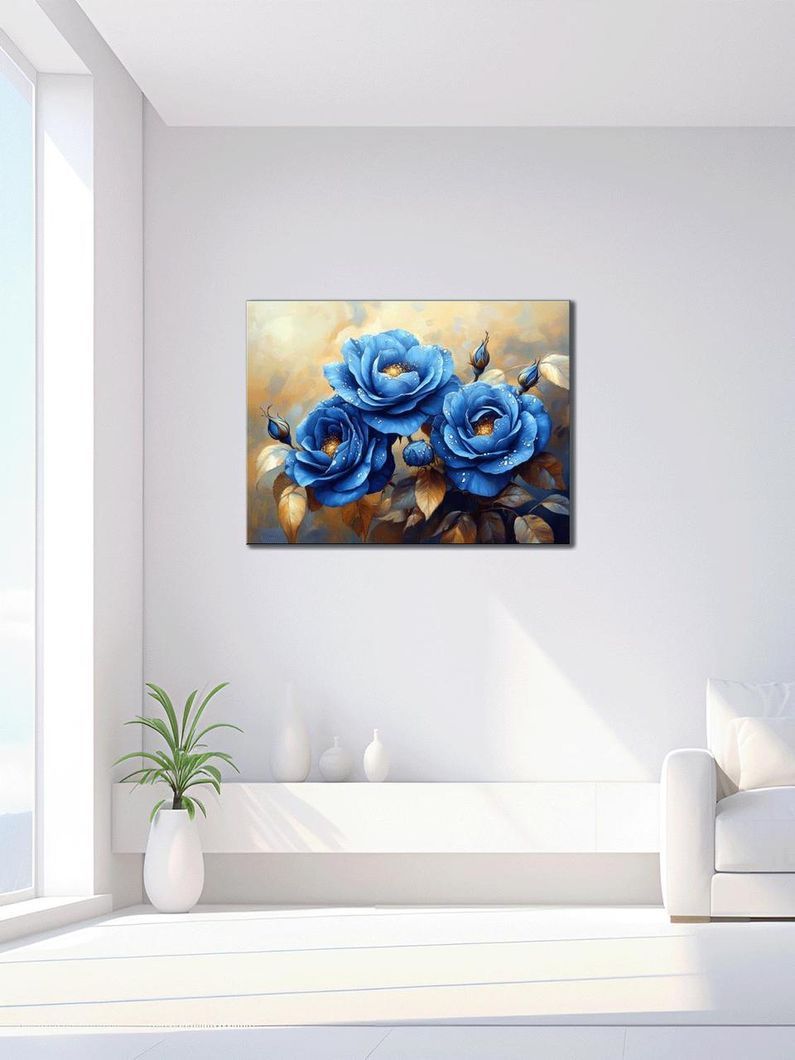 Картина на холсте МАKO " Синие розы" 50x70 см MK10624_5070