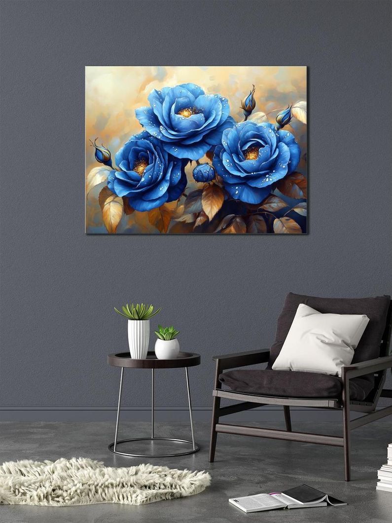 Картина на холсте МАKO " Синие розы" 50x70 см MK10624_5070