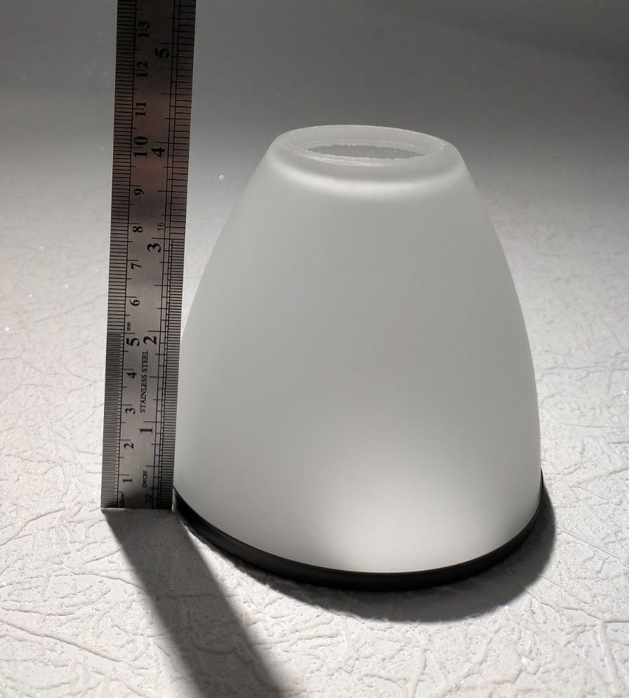 Плафон люстри діаметр верхнього отвору 4,2 см висота 10 см, Білий, Білий