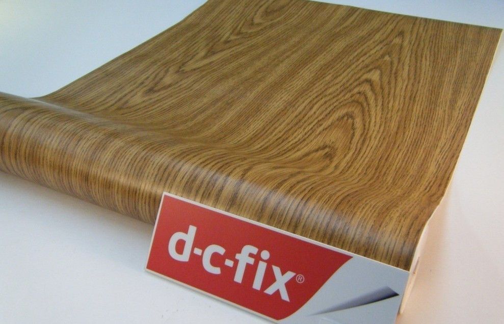 Самоклейка декоративная D-C-Fix Дуб светлый коричневый полуглянец 0,9 х 1м (200-5249), Коричневый, Коричневый