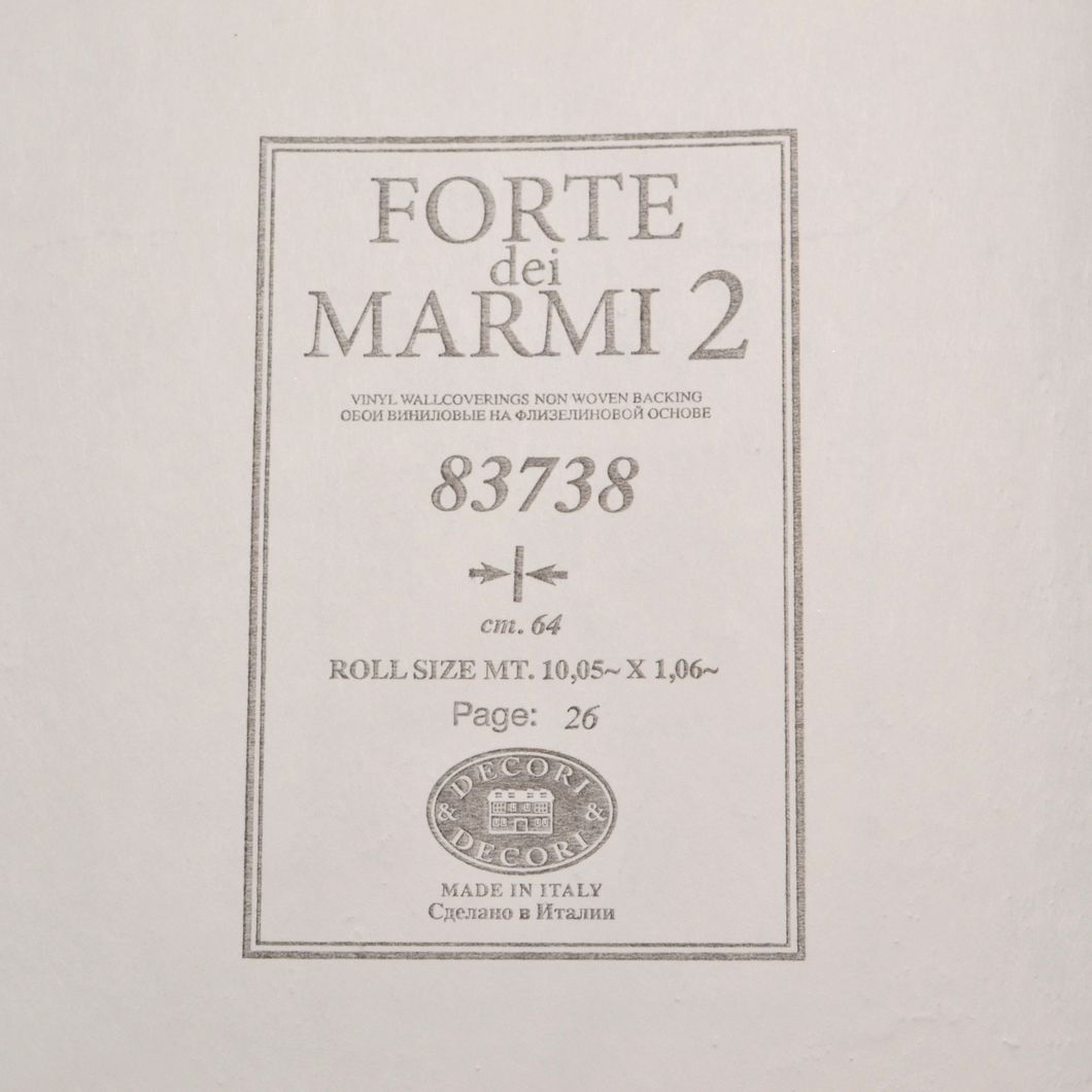 Шпалери вінілові на флізеліновій основі Decori & Decori Forte Dei Marmi 2 бежевий 1,06 х 10,05м (83738)