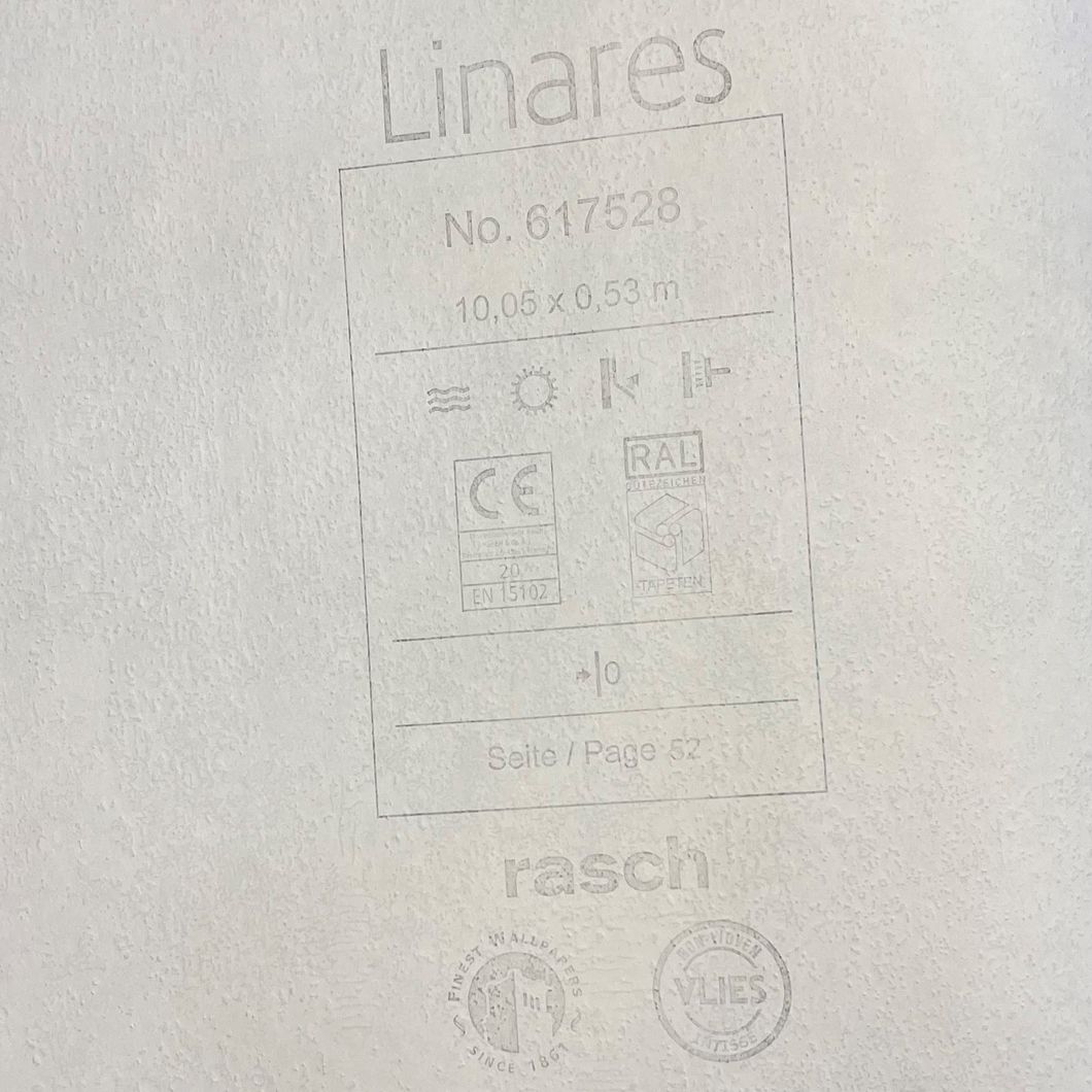 Шпалери вінілові на флізеліновій основі Rasch Linares сірий 0,53 х 10,05м (617528)