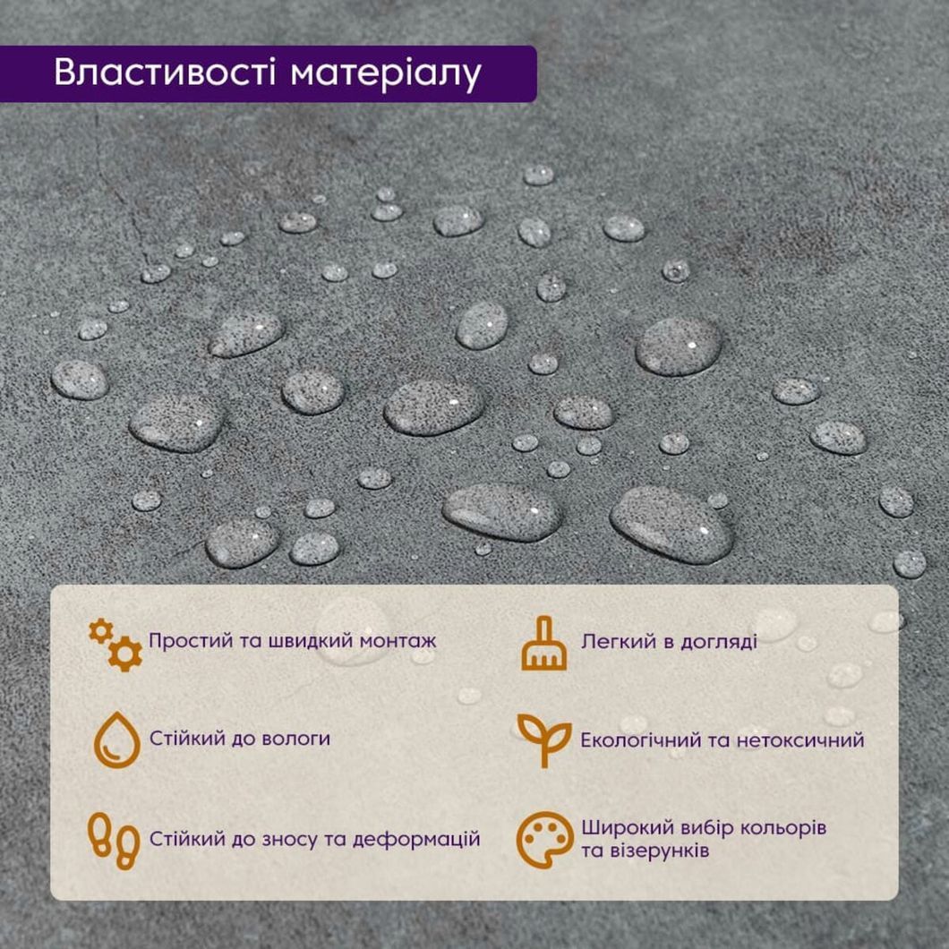 Самоклеящаяся LVT плитка 600*600*1.5mm (D) SW-00001595, Серый, Серый