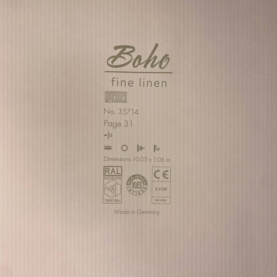 Шпалери вінілові на флізеліновій основі Marburg Boho розові 1,06 х 10,05м (35714)