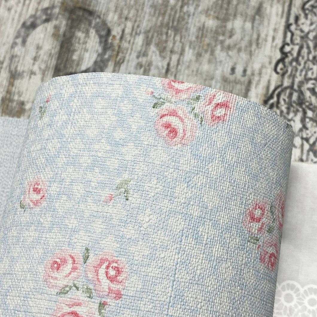 Обои виниловые на флизелиновой основе Maison Charme AS Creation голубой 0,53 х 10,05м (39067-1)