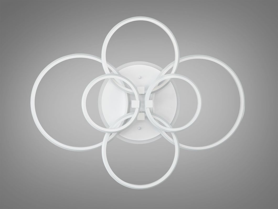 Потолочная LED люстра Diasha черная 80W 4 кольца