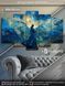 Модульная картина MAKO " Загадочная девушка в синем " 80x125 см MK50568