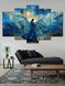 Модульная картина MAKO " Загадочная девушка в синем " 80x125 см MK50568