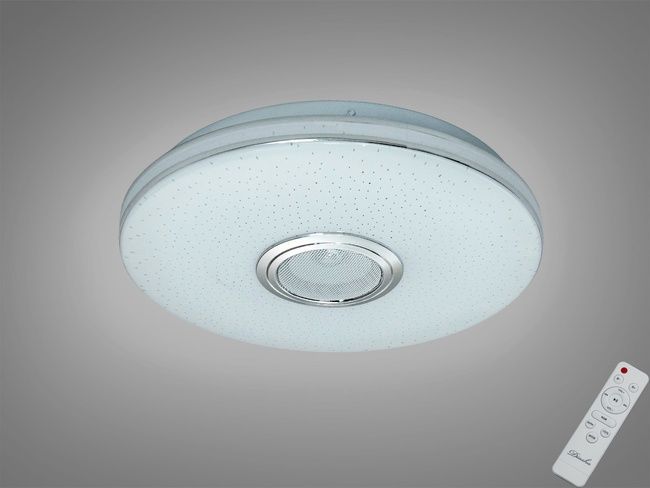 LED стельова люстра біла 45 Вт з Bluetooth колонкою, I-LINK додаток