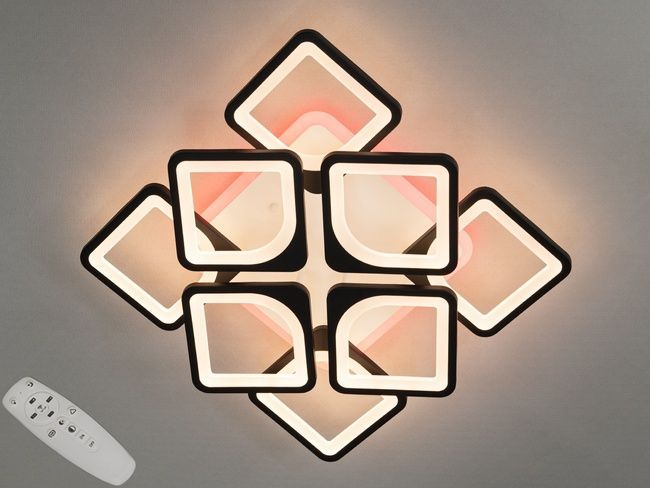 Потолочная LED люстра с димером и цветной подсветкой 130W