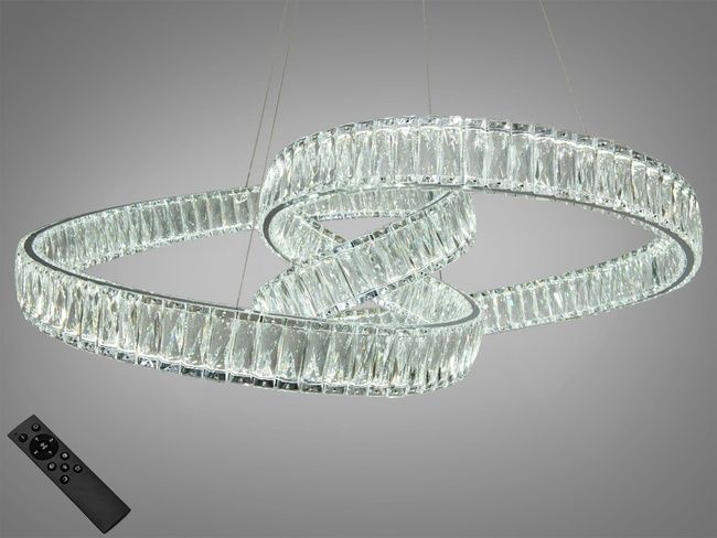Дизайнерська новинка, кришталева світлодіодна люстра на тросах, 175W