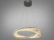 Досконала кришталева світлодіодна люстра з пультом, 55 Вт, хром