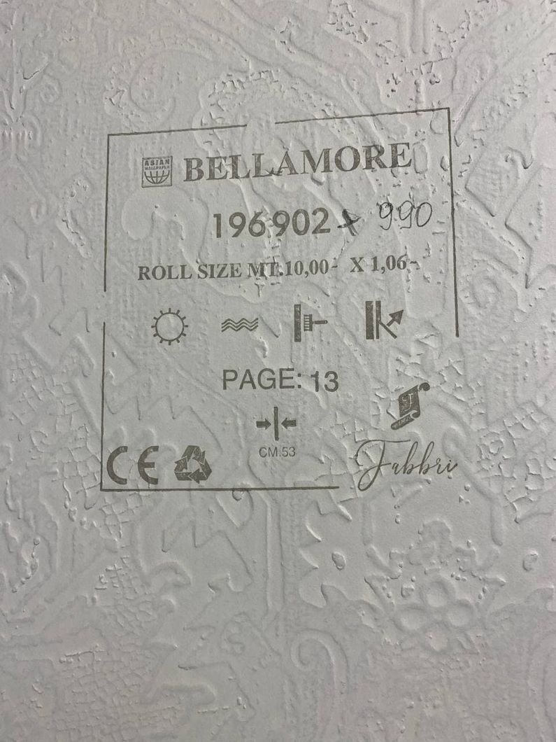 Обои виниловые на флизелиновой основе Wiganford Bellamore синий 1,06 х 10,05м (196902)