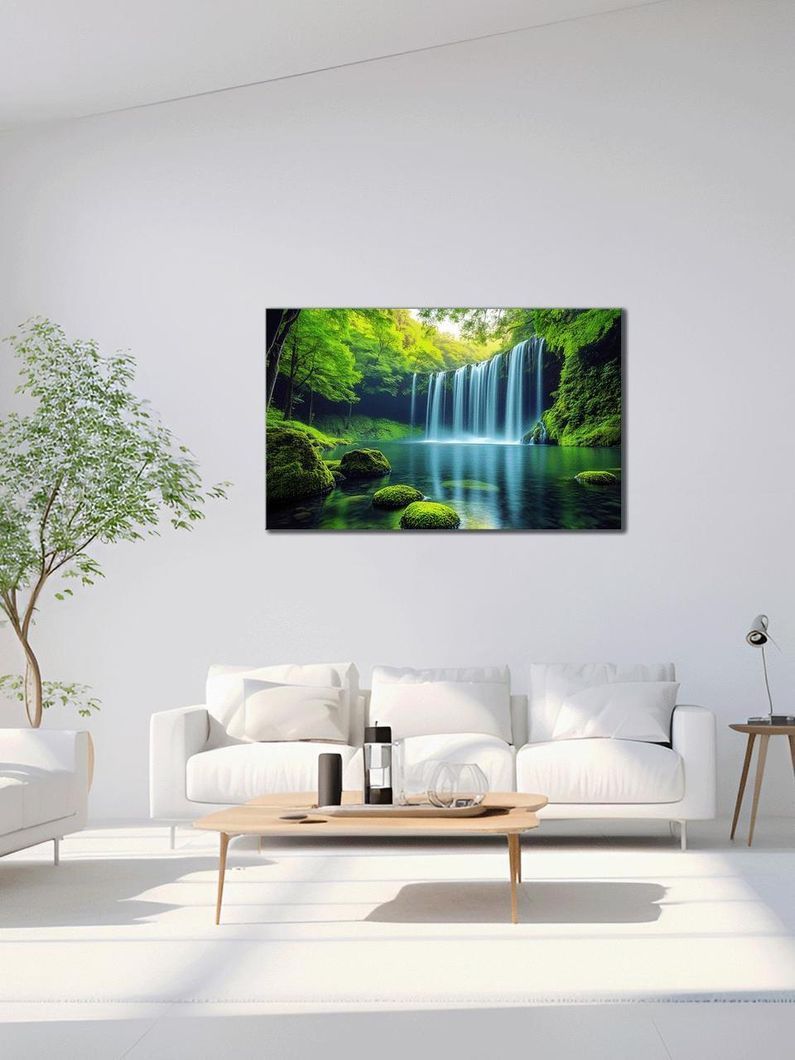 Картина на холсте МАKO " Свежесть водопада " 60x100 см MK10536