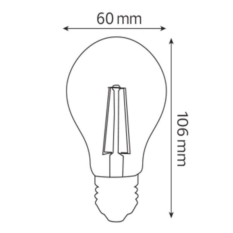 Філаментна лампа 6W E27 FILAMENT GLOBE-6 (001 015 0006)