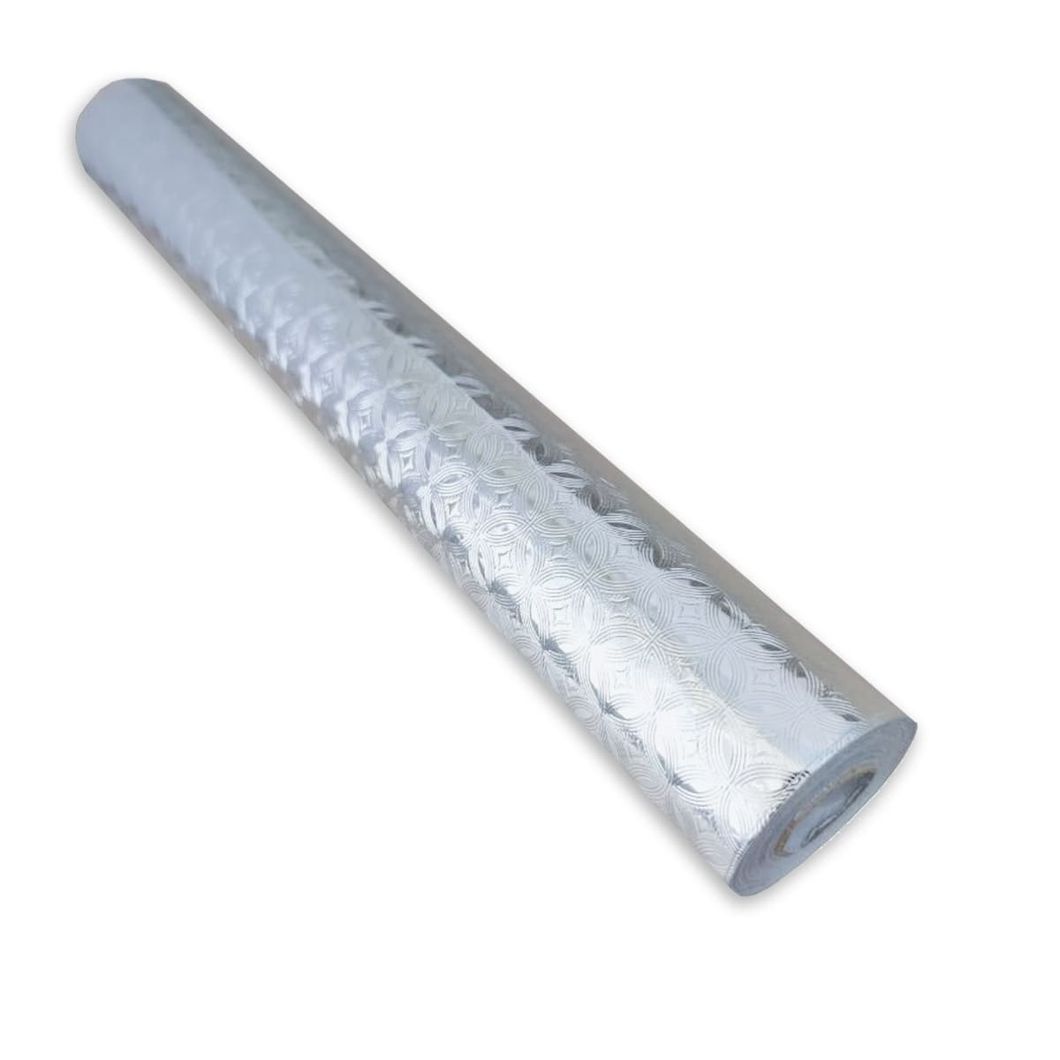 Самоклеющаяся декоративная пленка узорное серебро 0,40Х10М (MM-6005-2), Серебристый, Серебристый