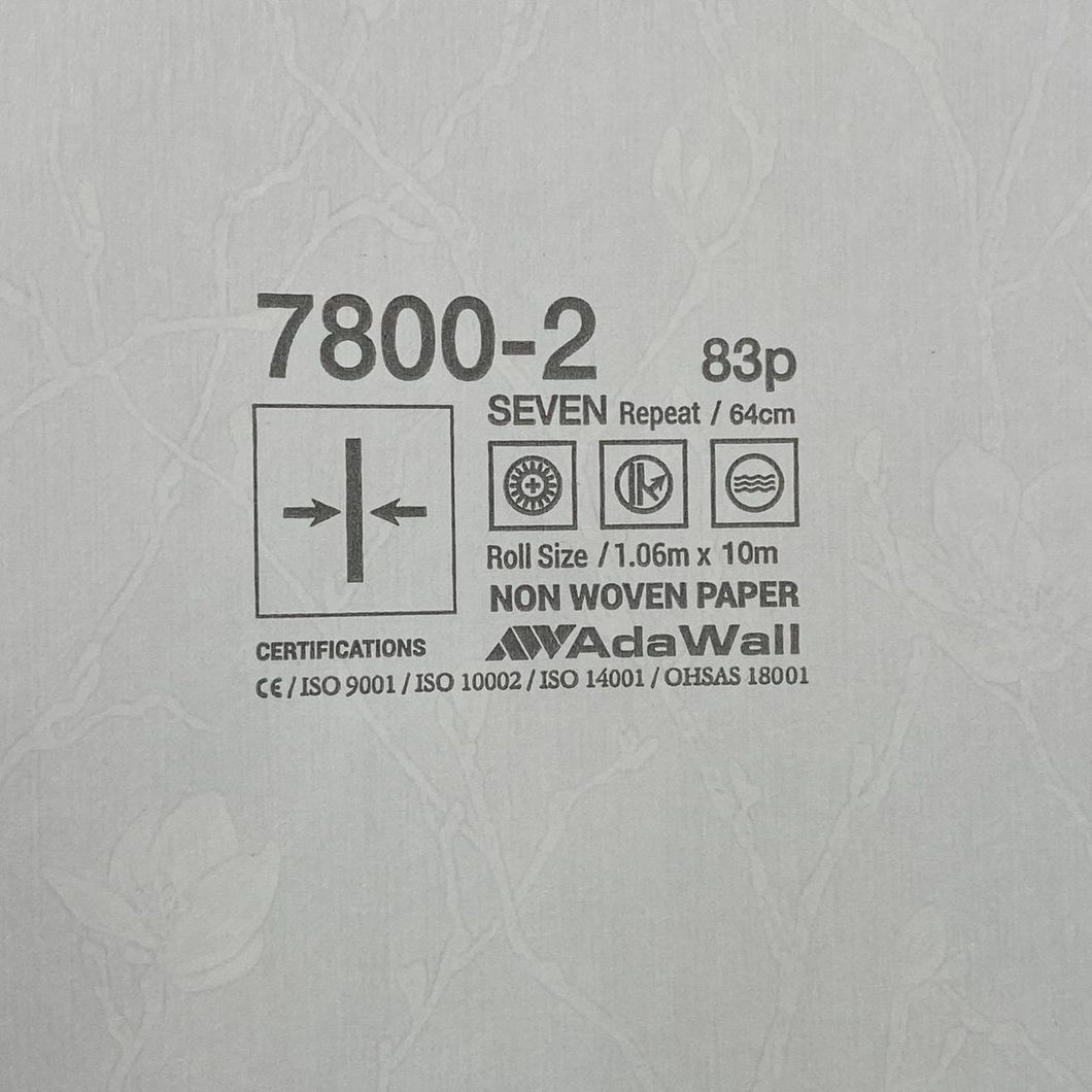 Обои виниловые на флизелиновой основе серый AdaWall Seven 1,06 х 10,05м (7800-2)