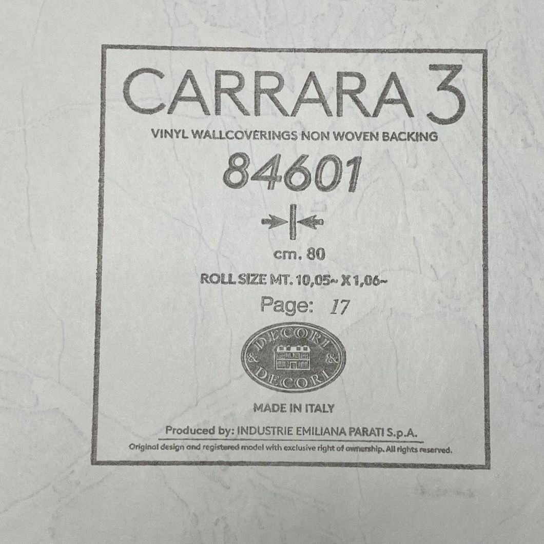 Шпалери вінілові на флізеліновій основі Emiliana Parati Carrara чорний 1,06 х 10,05м (84601)