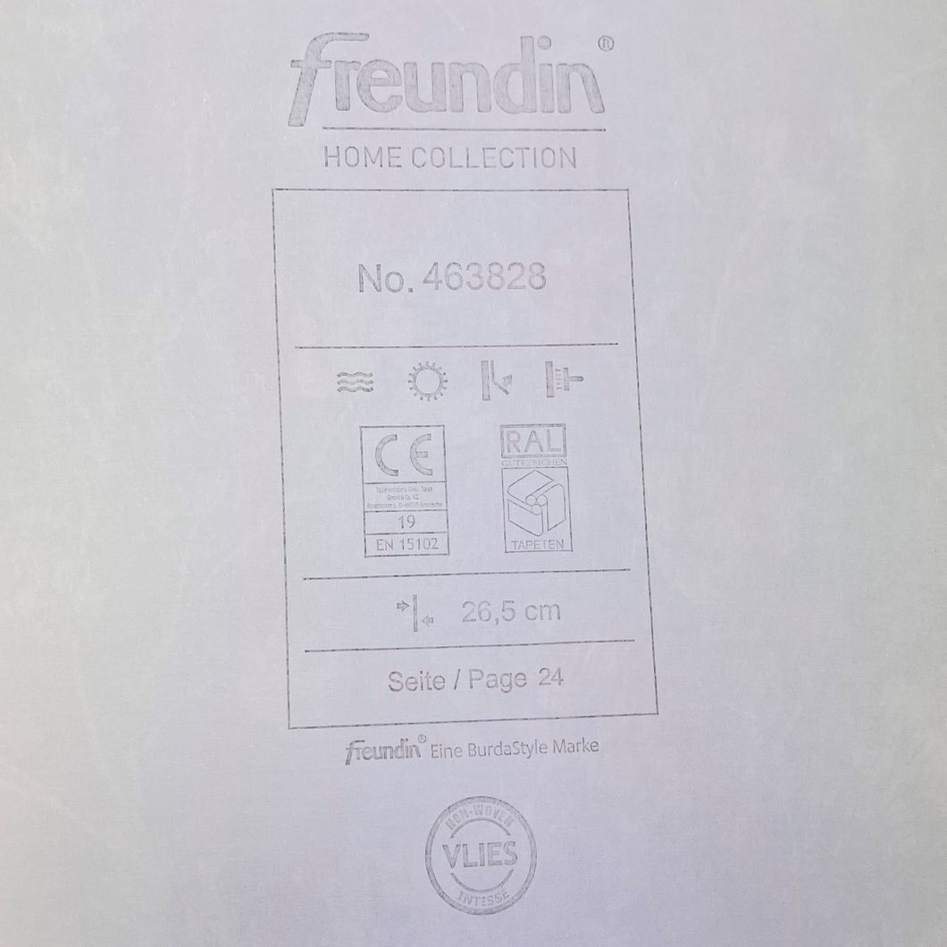 Обои виниловые на флизелиновой основе Rasch Freundin серый 0,53 х 10,05м (463828), Серый, Серый