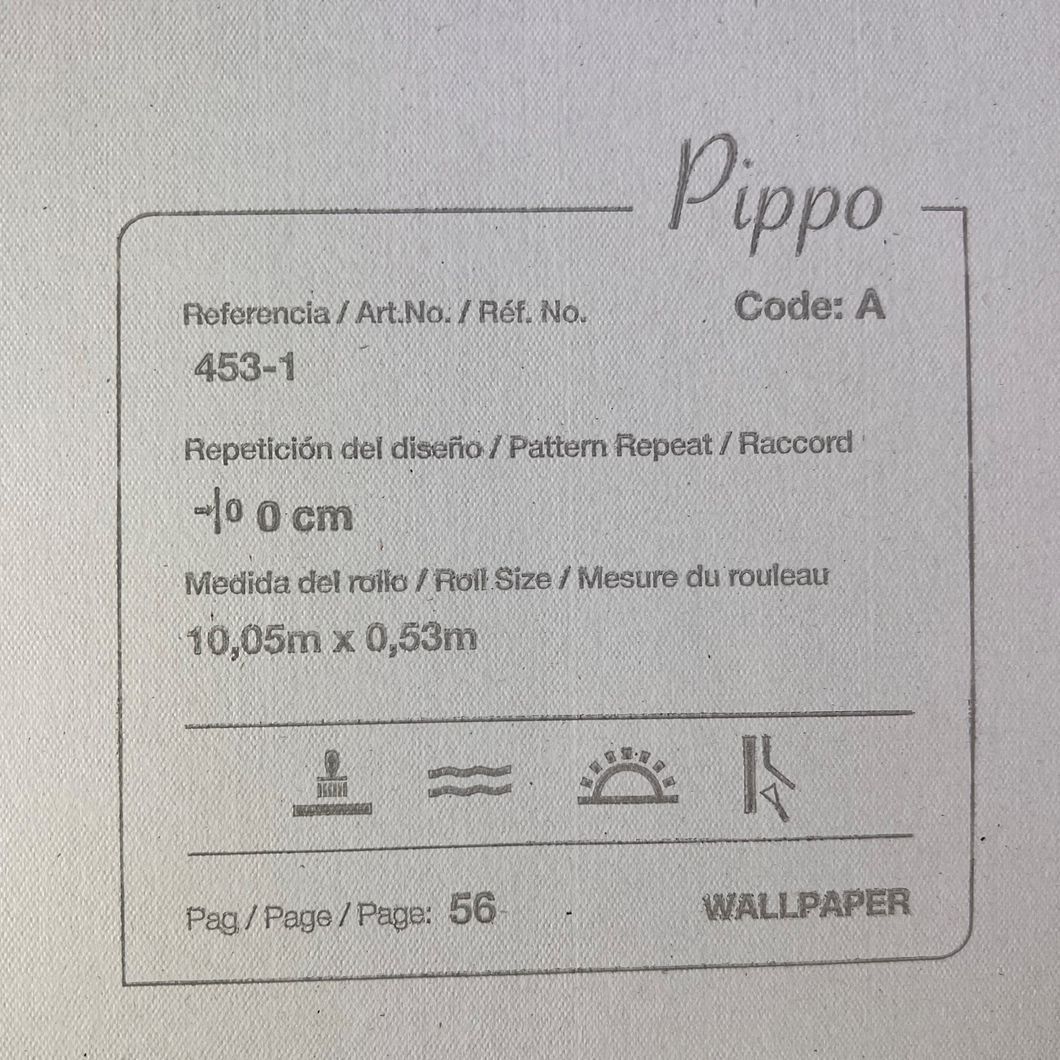 Обои бумажные ICH Pippo белый 0,53 х 10,05м (453-1)