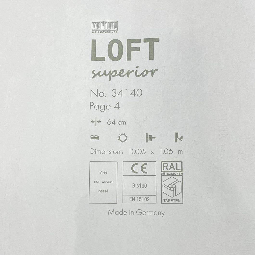 Шпалери вінілові на флізеліновій основі Marburg Loft Superior бежевий 1,06 х 10,05м (34140)